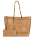 Raffia Shopper, &pound;850, Handbags, Beige, Leather/Raffia, Other view